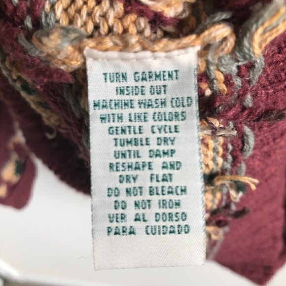 Handmade 100% Shetland Wool Forest Green Fairisle Cardigan Size S - Picture 7 of 7